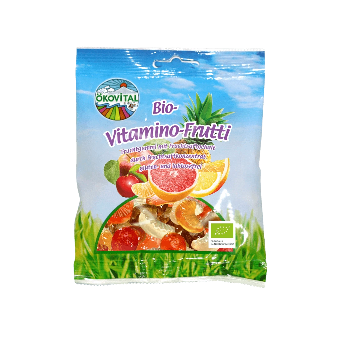 Ekologiški guminukai su vitaminu C, OKOVITAL, 80 g