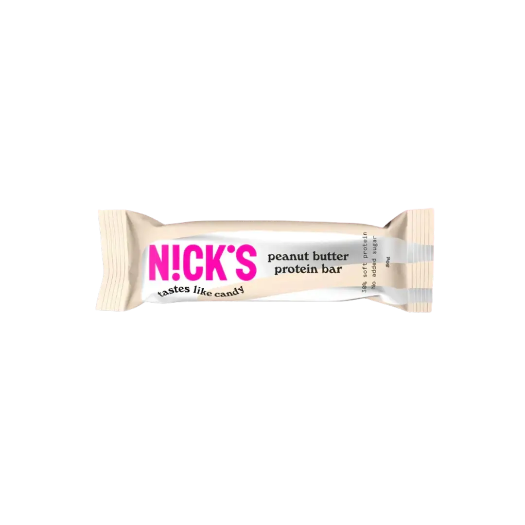 Baltyminis batonėlis su žemės riešutais, NICK'S, 50 g