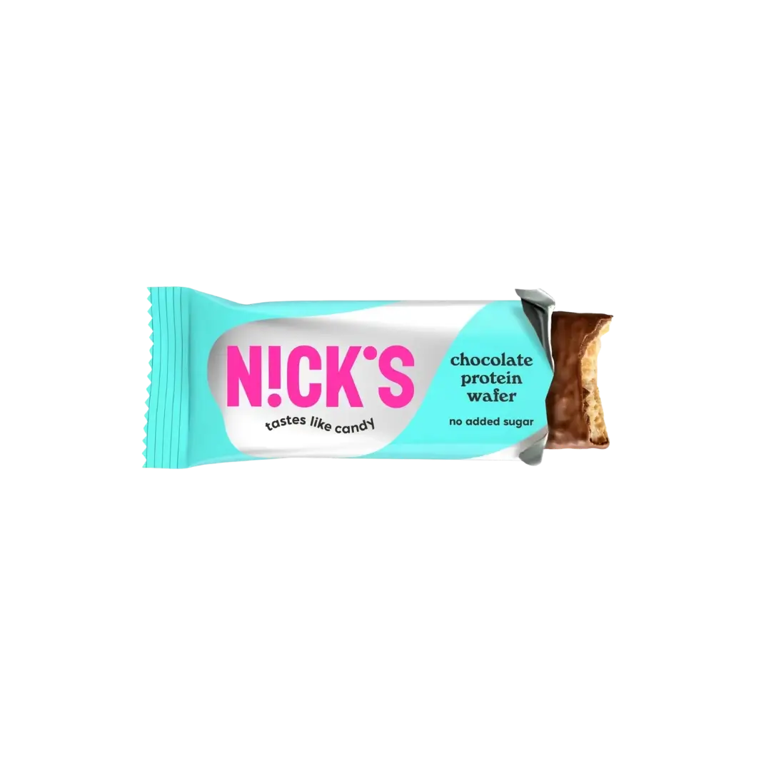 Baltyminis vaflis su šokoladu be cukraus, NICK'S – Bonboni sveikas užkandis