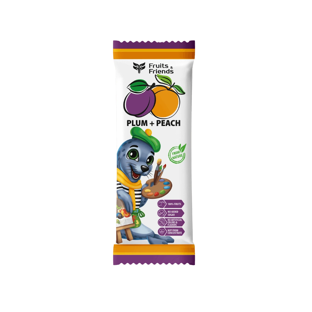 Persikų ir slyvų skanėstas, FRUITS & FRIENDS, 16g