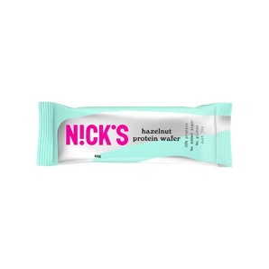Baltyminis vaflis su lazdyno riešutais, NICK'S, 40 g – Bonboni sveikas užkandis
