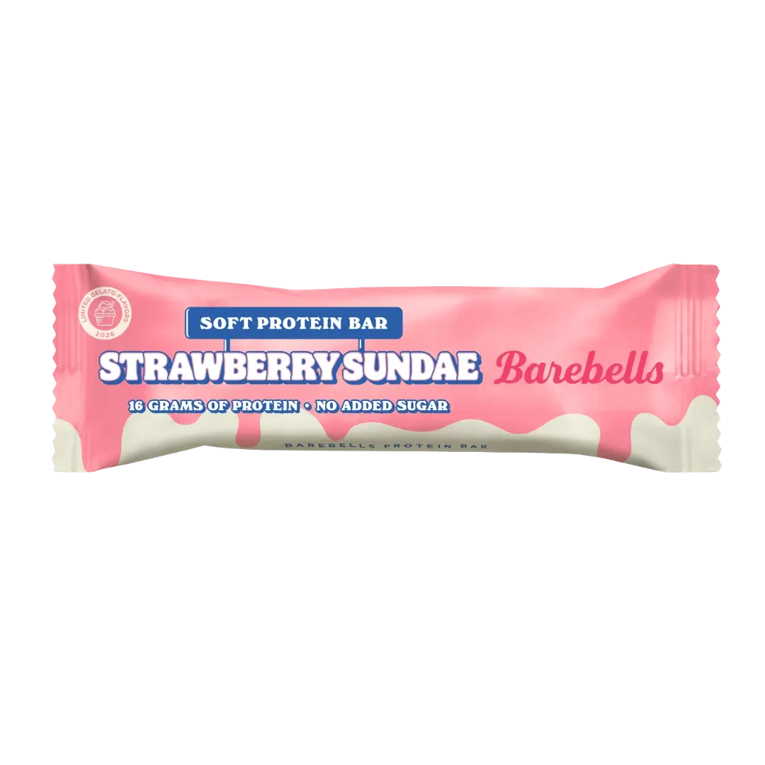 Batonėlis Soft Protein Bar STRAWBERRY SUNDAE, BAREBELLS, 55 g