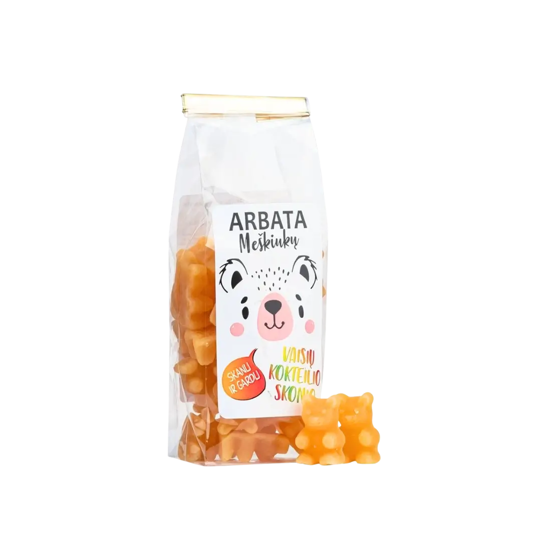 Tirpi arbata vaisių kokteilio skonio MEŠKIUKAI, 125 g