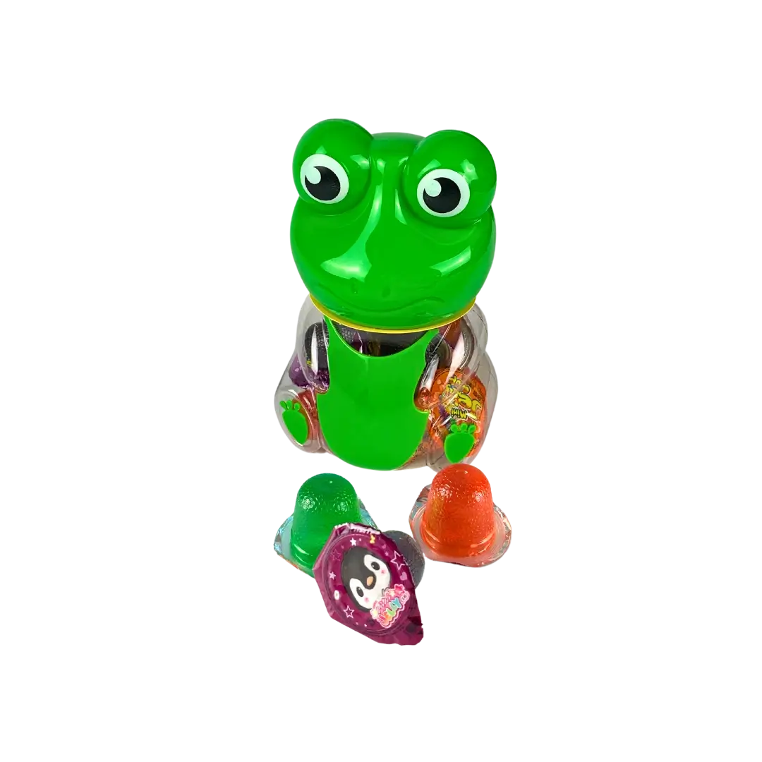 Želė saldainiai taupyklėje JELLY CUP FROG, 180g