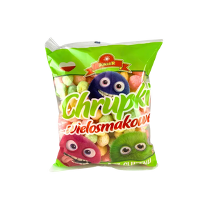 Chrupki spalvotų rutuliukų kukurūzai