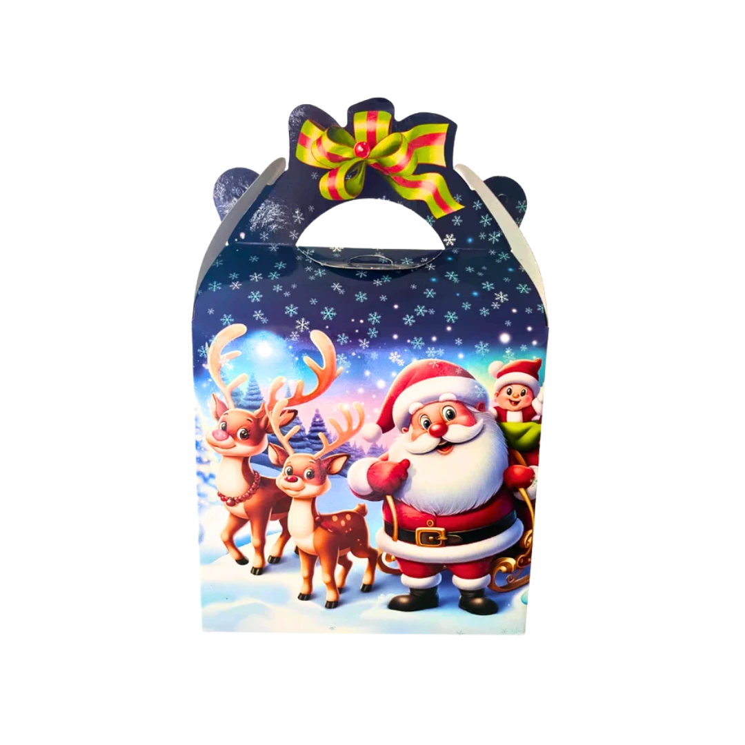 Dovanėlė „Kalėdų Rytas“ – 565 g saldumynų rinkinys su 24 dalių dėlione, šventinė pakuotė vaikams.