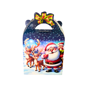 Dovanėlė „Kalėdų Rytas“ – 565 g saldumynų rinkinys su 24 dalių dėlione, šventinė pakuotė vaikams.