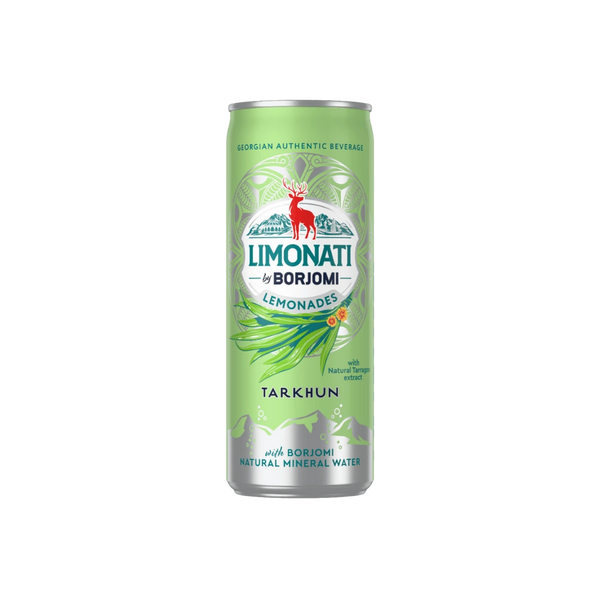 Gazuotas sulčių gėrimas Tarkhun LIMONATI by BORJOMI, 0,33 l