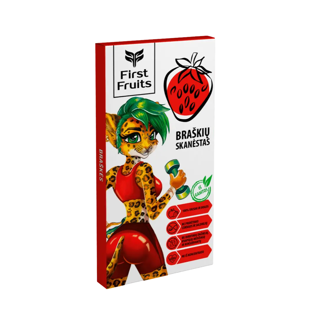 Braškių skanėstas, FIRST FRUITS, 60g