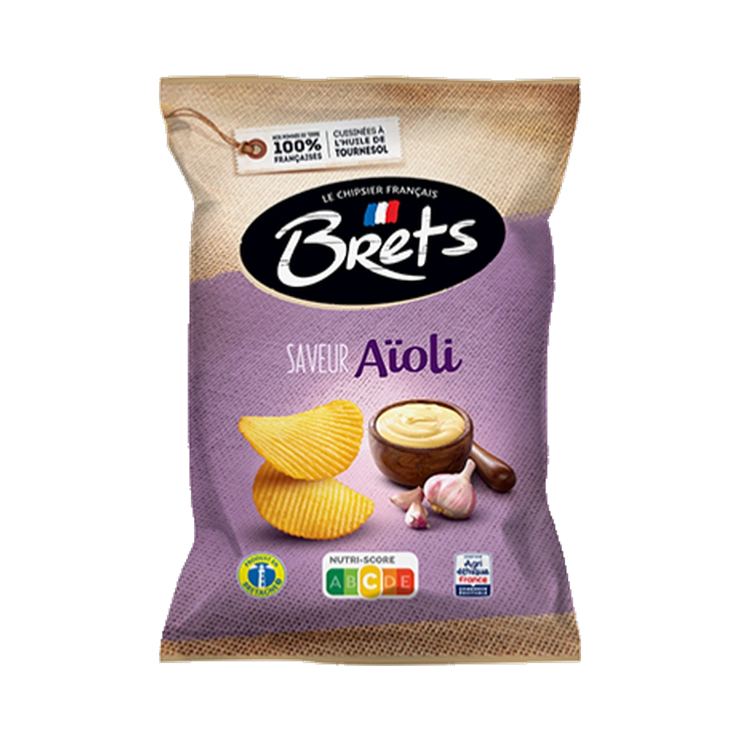 Bulvių traškučiai Aioli česnakų padažo skonio BRET'S, 125 g