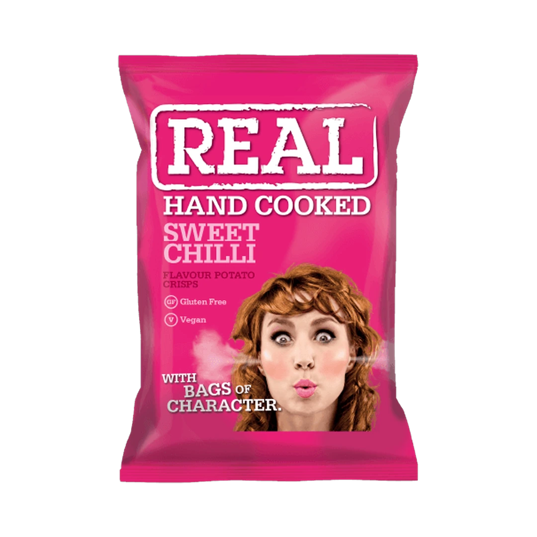 Bulvių traškučiai su saldžiuoju čili REAL, 150 g