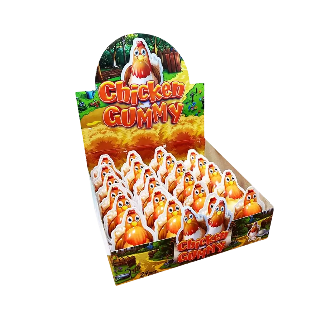 Chicken gummy želė vištelės formos dėžutė