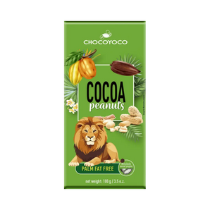 „Cocoa Peanuts“ šokoladinis desertas su žemės riešutais, 100 g pakuotė.