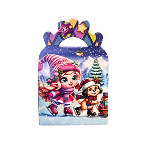 Dovanėlė „Elfų Kalėdos“ – 474 g šventinis saldumynų rinkinys vaikams ir šeimai.