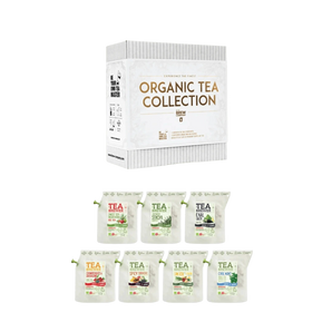 Ekologiškų arbatų rinkinys Teabrewer Organic Tea Collection, THE BREW COMPANY dovanų dėžė su 7 arbatų pakeliais pavaizduotais bonboni