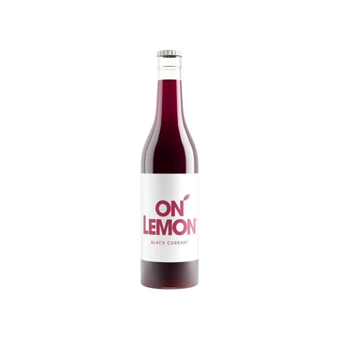 Gaivusis gėrimas su juodaisiais serbentais ON LEMON Black Currant, 330 ml skardinė – Bonboni