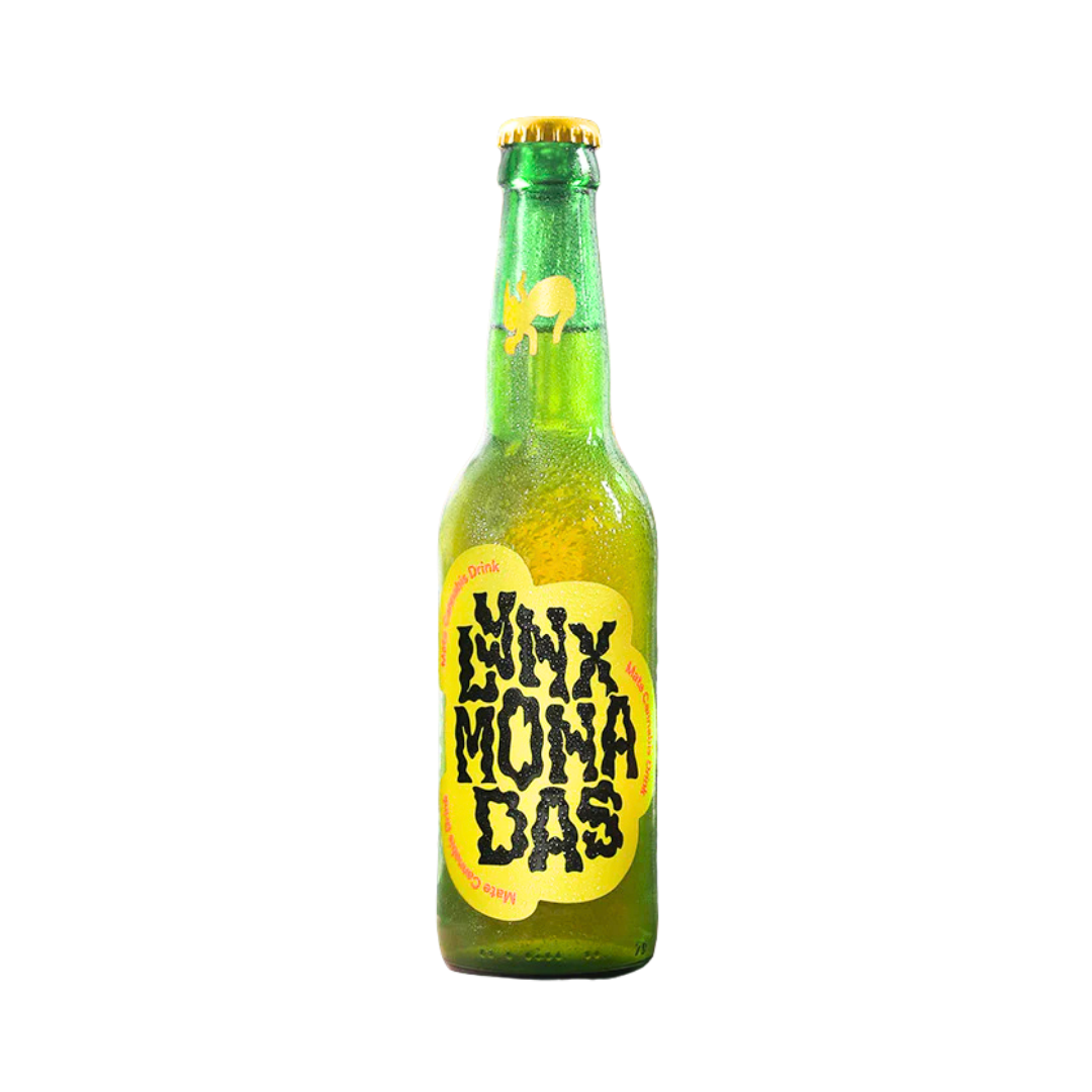 Gazuotas gaivusis gėrimas su mate ir kanapėmis LYNXMONADAS, 330 ml