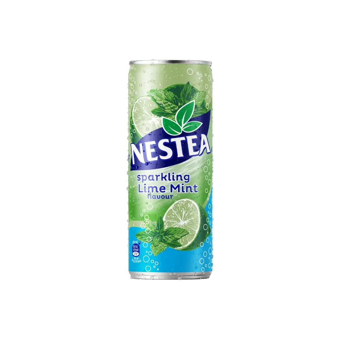 Gazuotas citrinų su mėta skonio gaivusis gėrimas Nestea, 0,5 l butelis