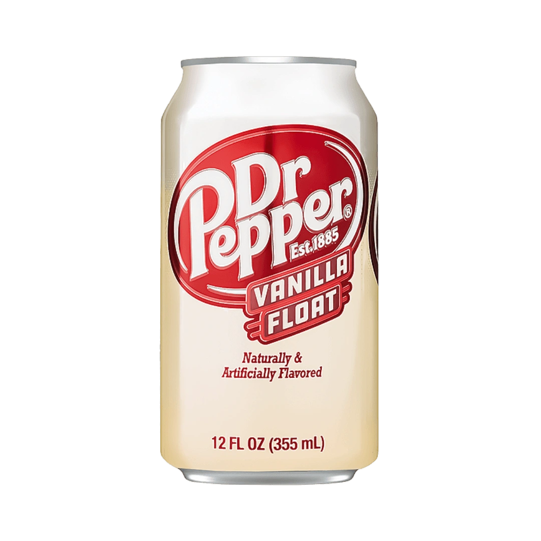 DR. PEPPER Vanilla Float – vanilės skonio gazuotas gėrimas 355 ml skardinėje.