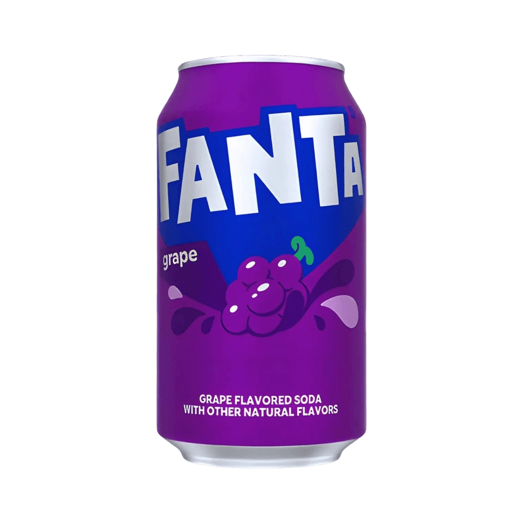 Fanta Grape – vynuogių skonio gazuotas gėrimas 355 ml skardinėje