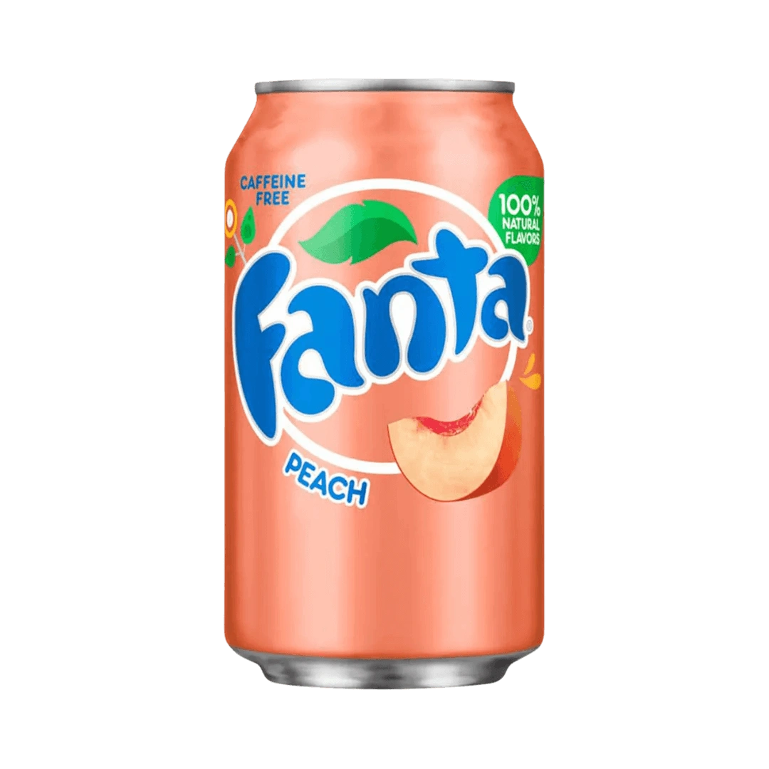 Fanta Peach – persikų skonio gazuotas gėrimas 355 ml skardinėje