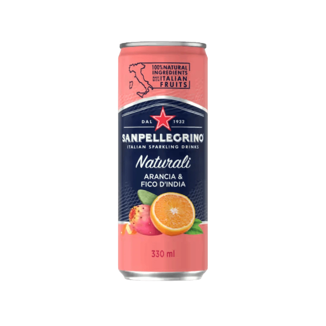 San Pellegrino gazuotas gėrimas Arancia & Fico D'india, apelsinai ir kaktusai, 330 ml – Bonboni itališki gėrimai