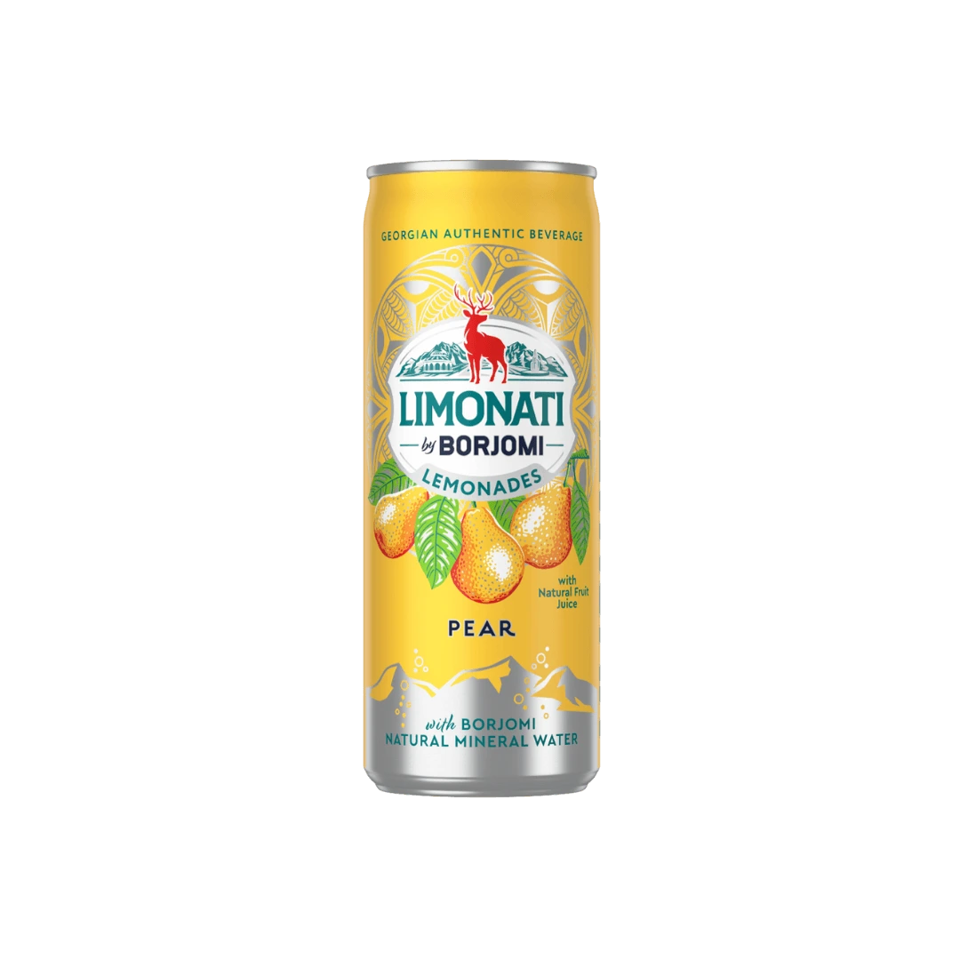 Gazuotas kriaušių sulčių gėrimas LIMONATI by BORJOMI, 0,33 l