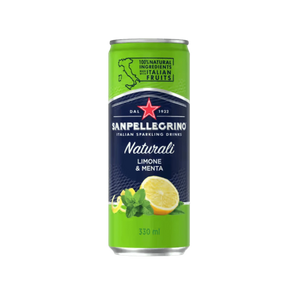 San Pellegrino gazuotas gėrimas Limone & Menta, citrinos ir mėtos, 330 ml – Bonboni itališki gėrimai