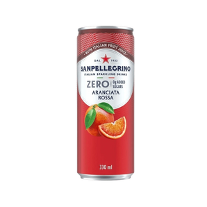 San Pellegrino gazuotas gėrimas Zero Aranciata Rossa, raudonieji apelsinai, be pridetinio cukraus 330 ml – Bonboni itališki gėrimas