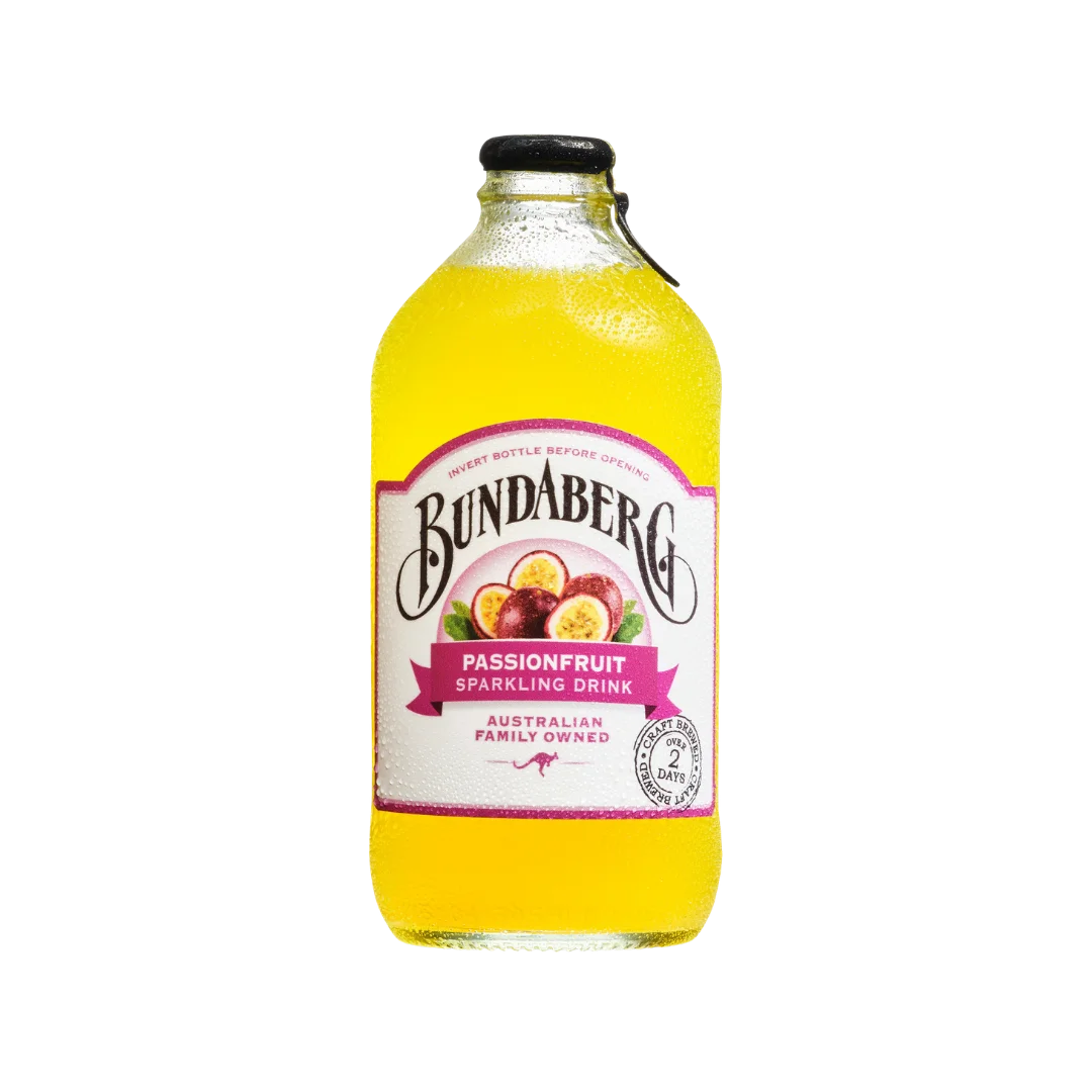 Gaivusis gazuotas pasiflorų gėrimas BUNDABERG, 375 ml