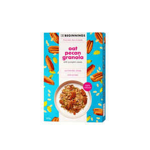 Granola su pekano riešutais, linų ir moliūgų sėklomis, 200 g.