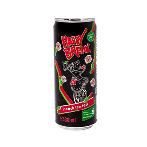 Happy Break persikų ir juodos arbatos skonio negazuotas gėrimas 330 ml pakuotėje.