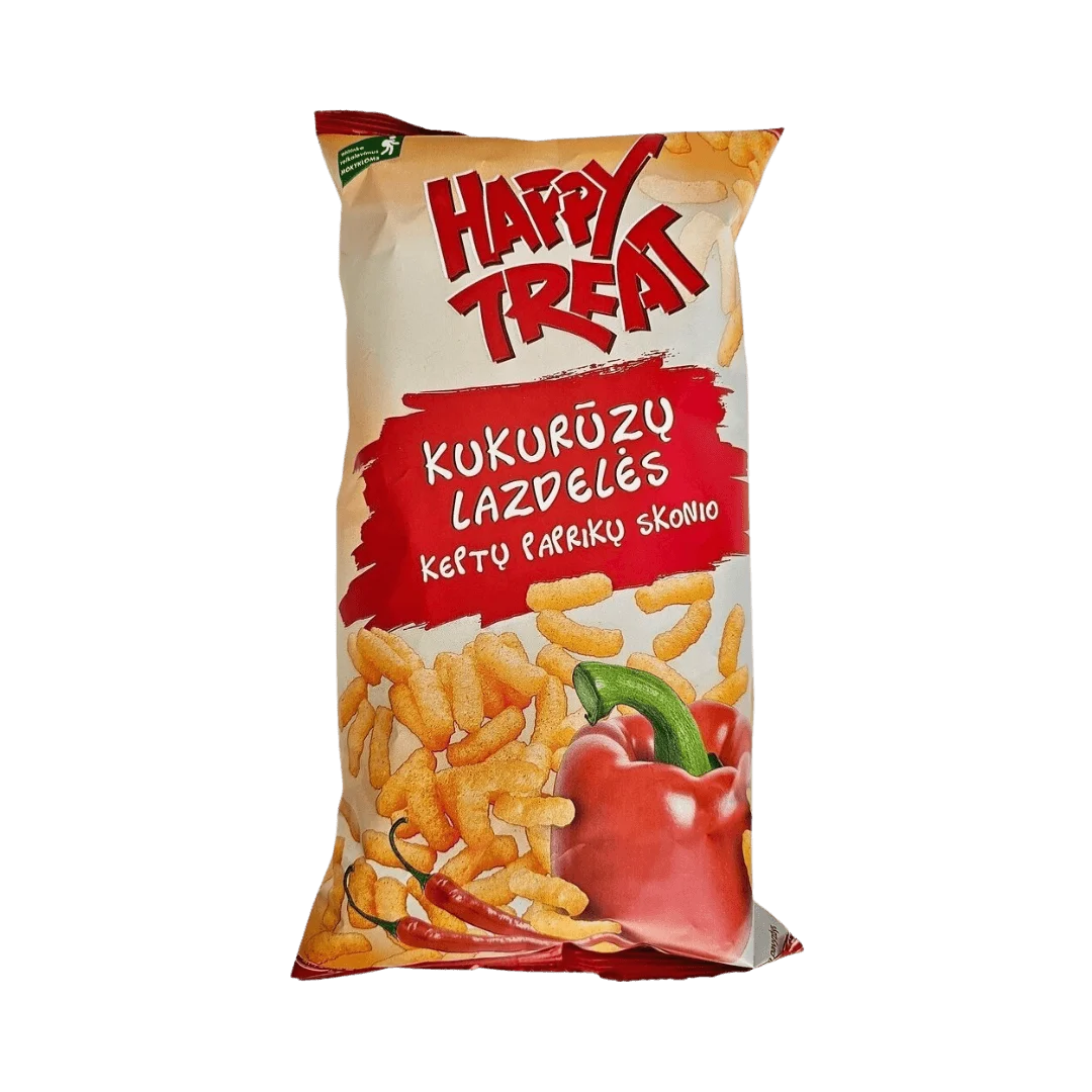 Happy Treat kukurūzų lazdelės keptų paprikų skonio, 60 g pakuotė
