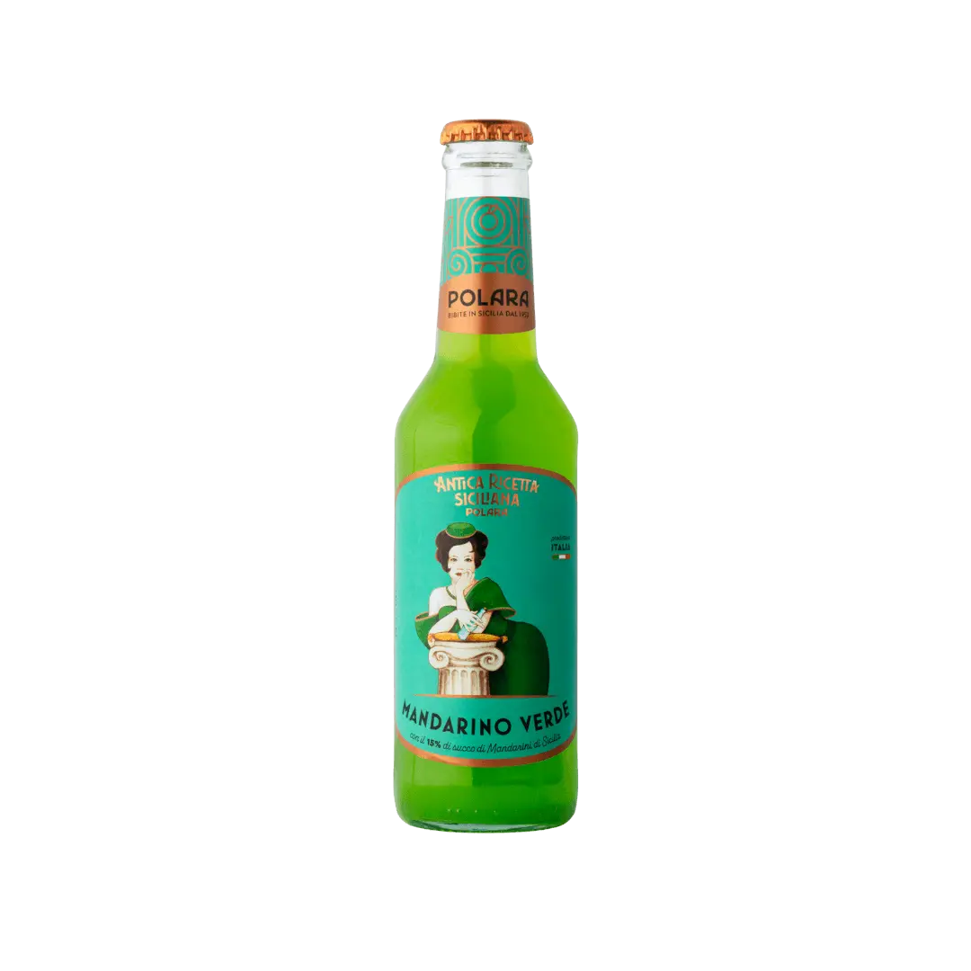 Polar Lemonade Green Mandarin“ – itališkas limonadas su žaliųjų mandarinų sultimis, 15 %, autentiškas Sicilijos skonis be dirbtinių kvapiųjų medžiagų.