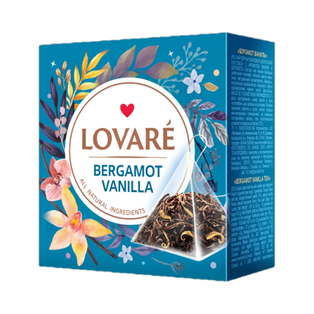 Juodoji arbata su bergamote ir vanile BERGAMOT VANILLA, LOVARE, 15 vnt