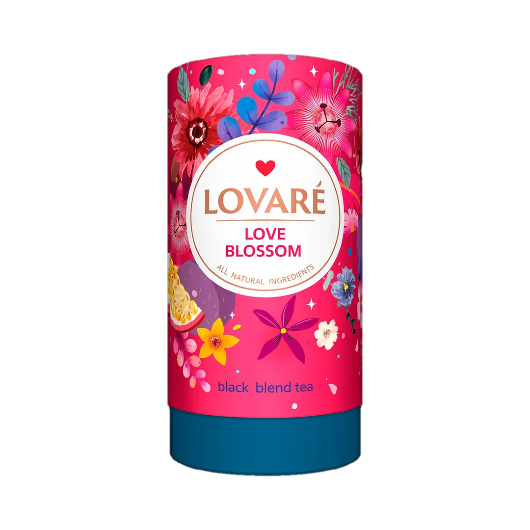 Juodoji arbata su vaisių ir žiedų natomis LOVE BLOSSOM, LOVARE, 80 g