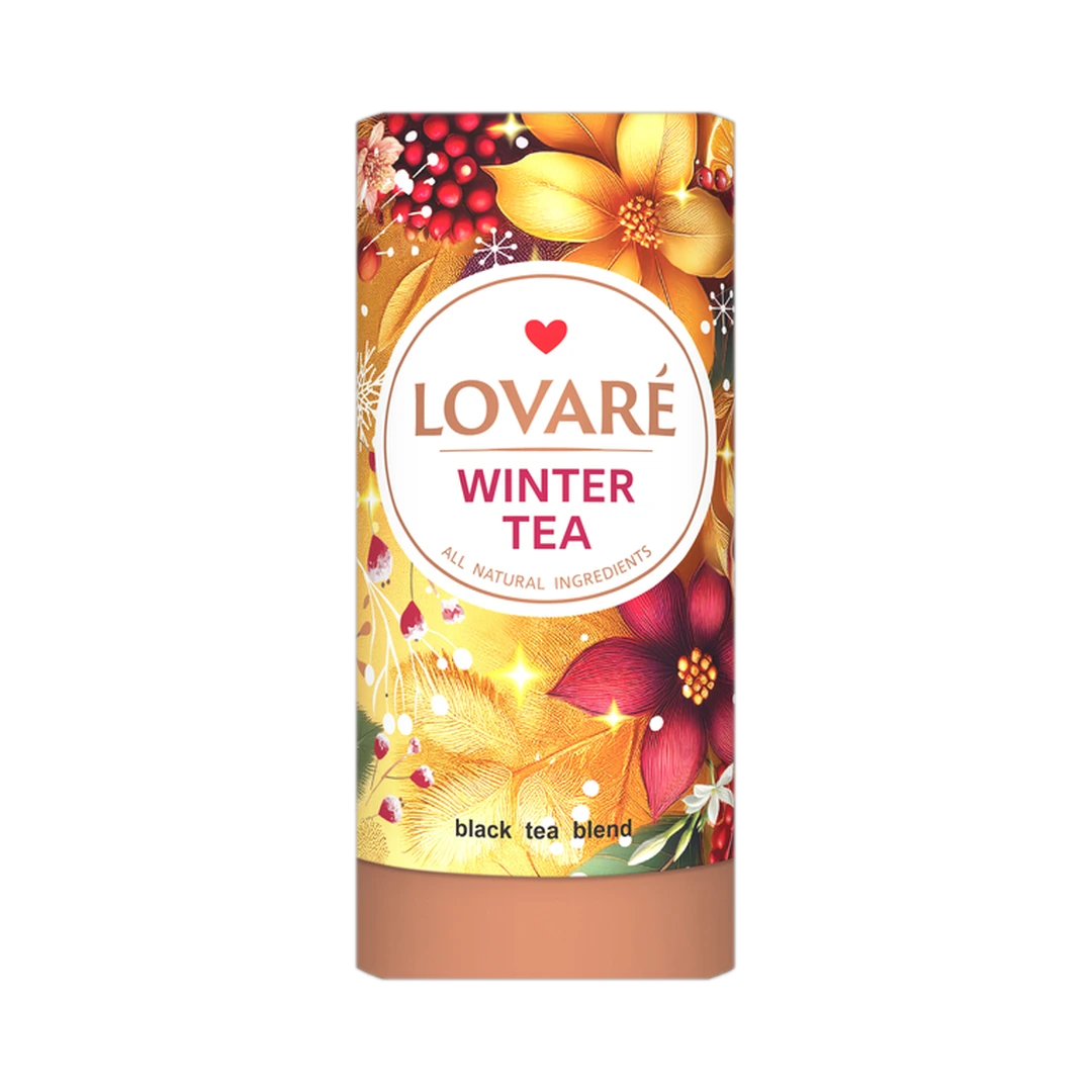 Juodoji arbata su mango, granatų ir pitajų natomis WINTER TEA, LOVARE, 80 g