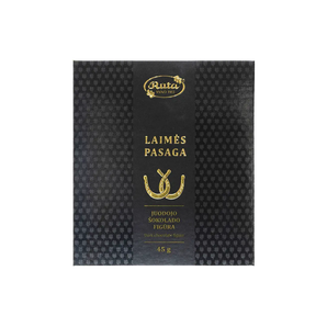 Juodojo šokolado (50 %) figūra „Laimės pasaga”, 45 g, suvenyrinė dovana sėkmei