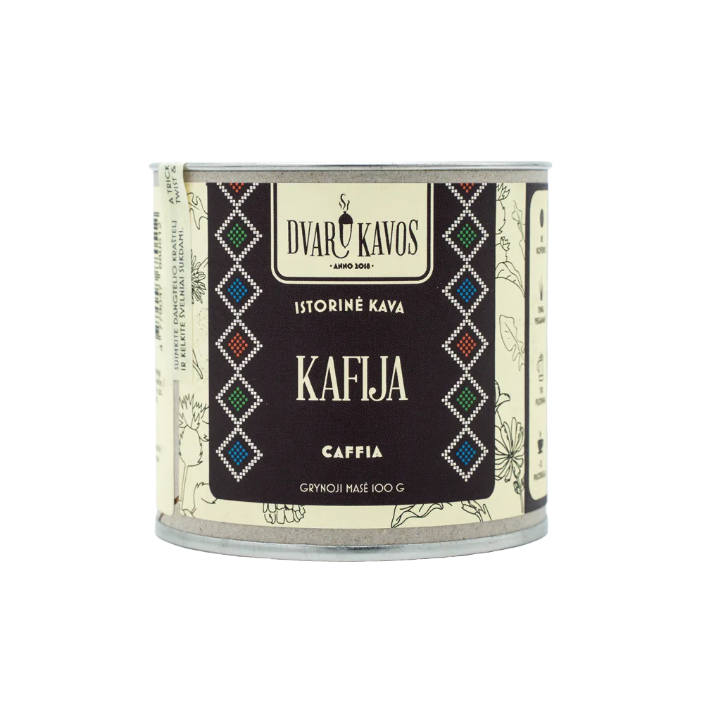 „Kafija“ – bekofeinė skrudintų šaknų ir karamelinio miežių salyklo kava.