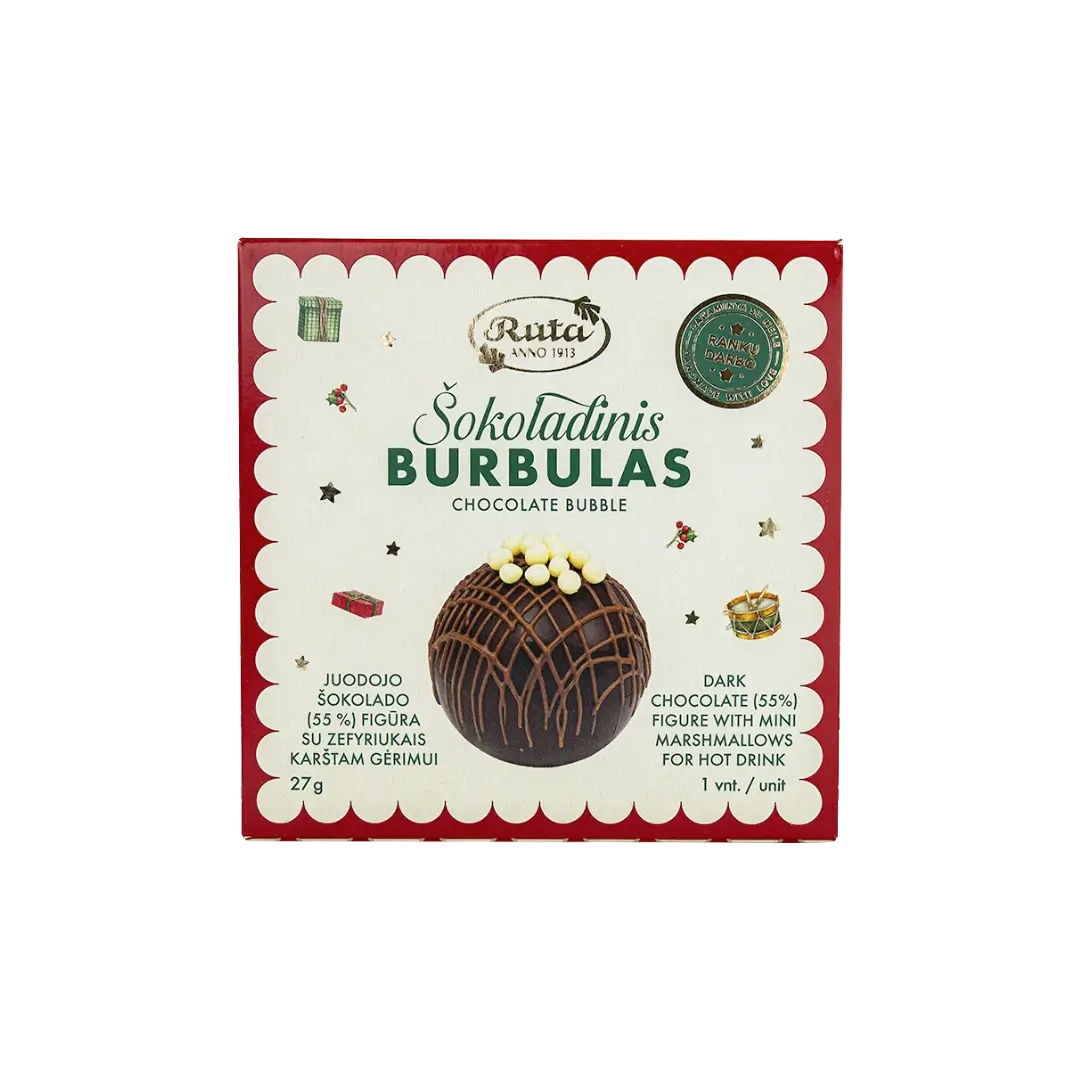 Karšto šokolado burbulas Rūta kalėdinėje pakuotėje