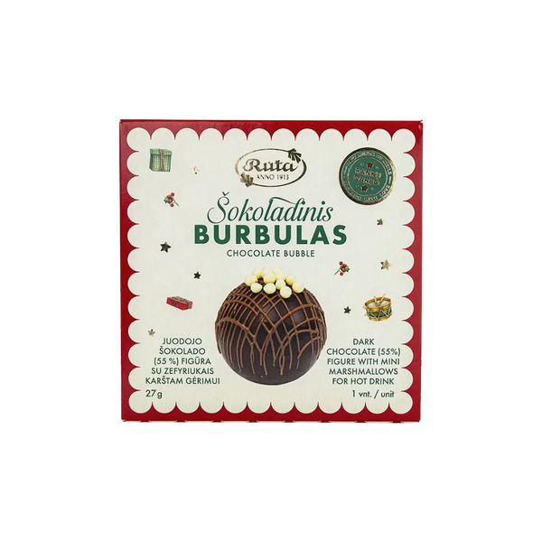 Karštas juodasis šokoladas su zefyriukais ŠOKOLADINIS BURBULAS, RŪTA, 27 g