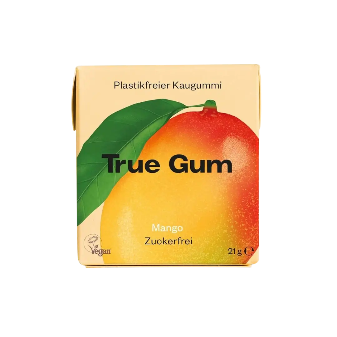 Kramtomoji guma be cukraus MANGO, TRUE GUM, 21 g