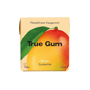 Kramtomoji guma True Gum be cukraus mango, 21g pakuotė