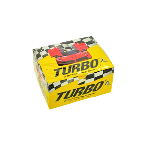 Kramtomoji guma TURBO, geltona supakuota dėžutė, bonboni