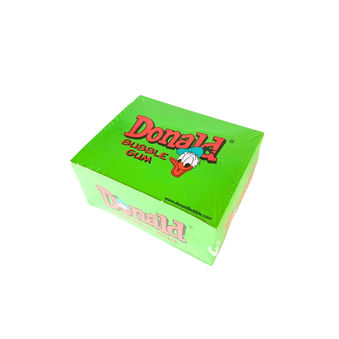 Kramtomoji guma Donald žalia dėžutė, tutti frutti skonio, 450 g, Bonboni kramtoma guma