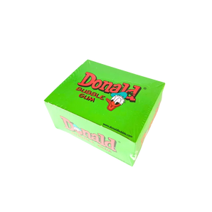 Kramtomoji guma Donald žalia dėžutė, tutti frutti skonio, 450 g, Bonboni kramtoma guma