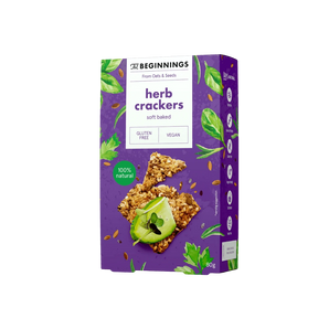 Krekeriai su sėklomis ir aromatingomis žolelėmis, 80 g.