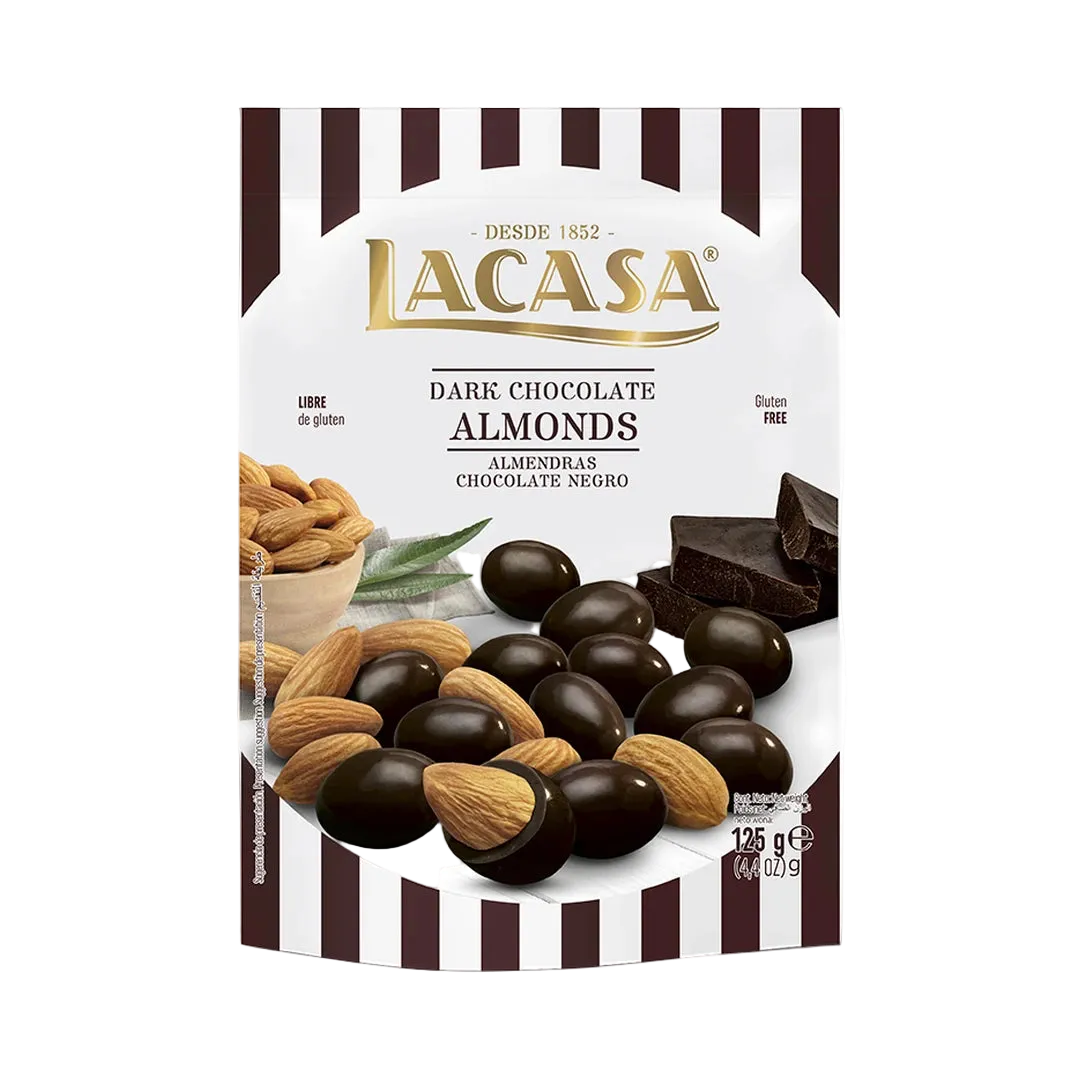 Migdolai juodajame šokolade, LACASA, 125 g
