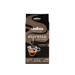 Lavazza Espresso Italiano Classico 100% Arabica malta kava, bonboni kavos.