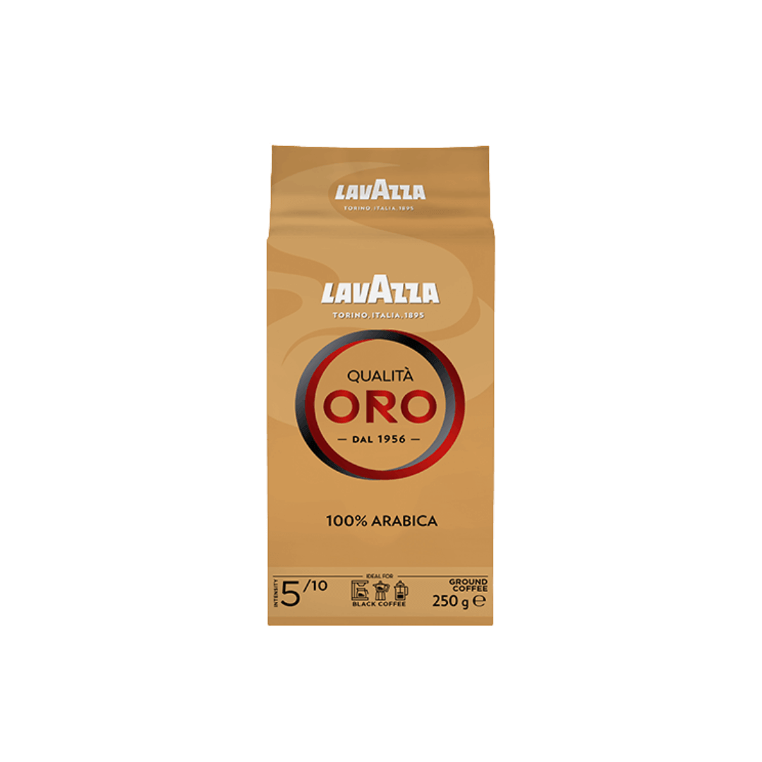 Lavazza Qualità Oro 100% Arabica malta kava, bonboni kavų pasirinkimas